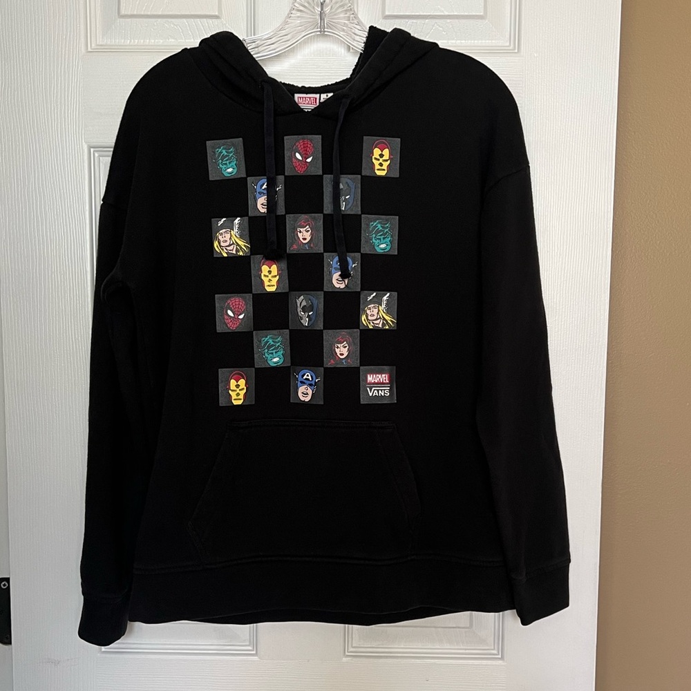 Vans X Marvel Avengers Graphic Pullover Hoodie, Size S, Black